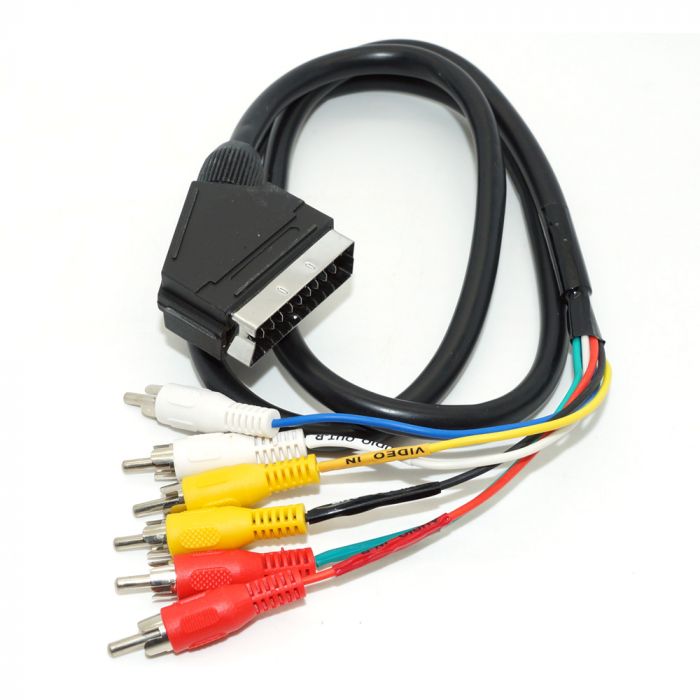 
					Кабель Merlion SCART (тато) -6RCA (тато), 1,5m, Q100