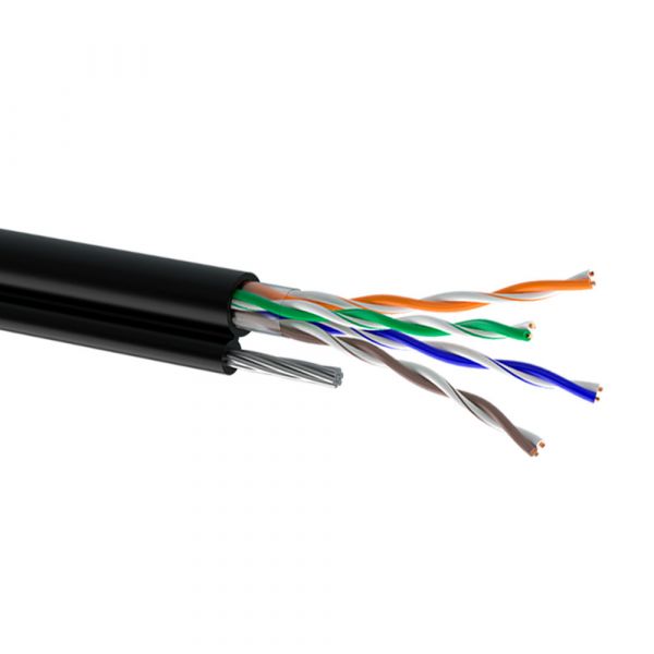 
					Кабель Одескабель КППт-ВП (100) 4 * 2 * 0,51 (U/UTP-cat.5E), СU, ізоляція ПЕ, з трос. 7 * 0,5 мм, для зовн. раб., 500 м.