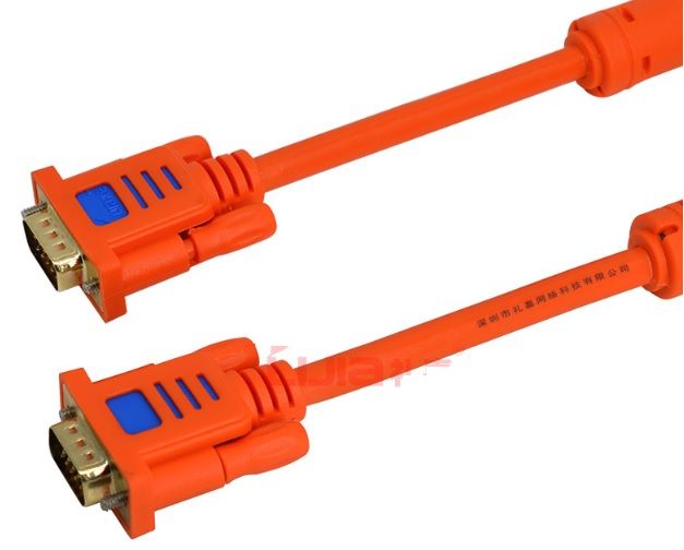 
					Кабель Merlion VGA 3+6 lIJIA PREMIUM 3,0m, male to male (папа-па па), 2 феррита, ORANGE, кульок 1080P Q150