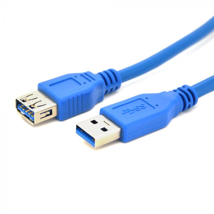 
					Подовжувач USB 3.0 AM / AF, 3.0m,  Blue, пакет