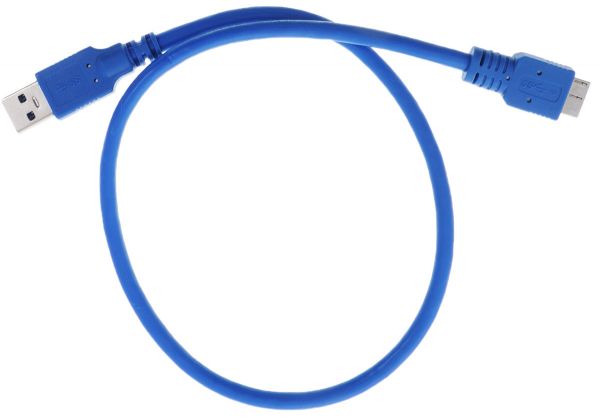 
					Кабель Usb 3.0 AM to Micro-B 0.8m для жорстких дисків