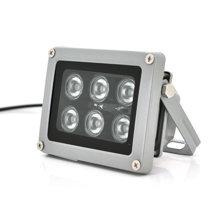 
					Прожектор спрямований з сутінковим датчиком YOSO 12V 12W, 6LED, IP66, кут огляду 60 °, лінза 6мм, робоча відстань до 30м, 114*86*86мм, BOX