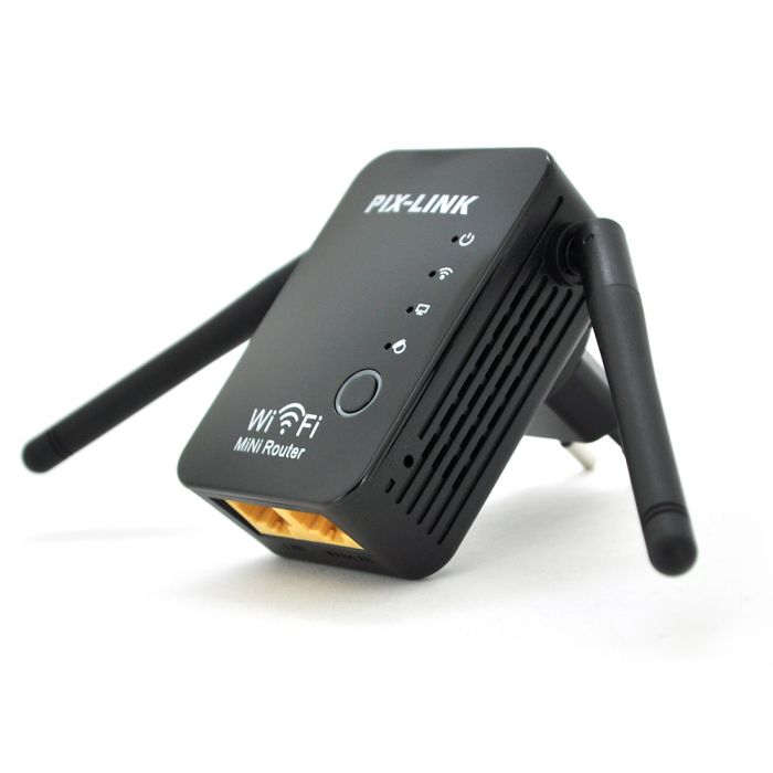 
					Підсилювач WiFi сигналу з 2-ма вбудованими антенами LV-WR17, живлення 220V, 300Mbps, IEEE 802.11b / g / n, 2.4-2.4835GHz, BOX