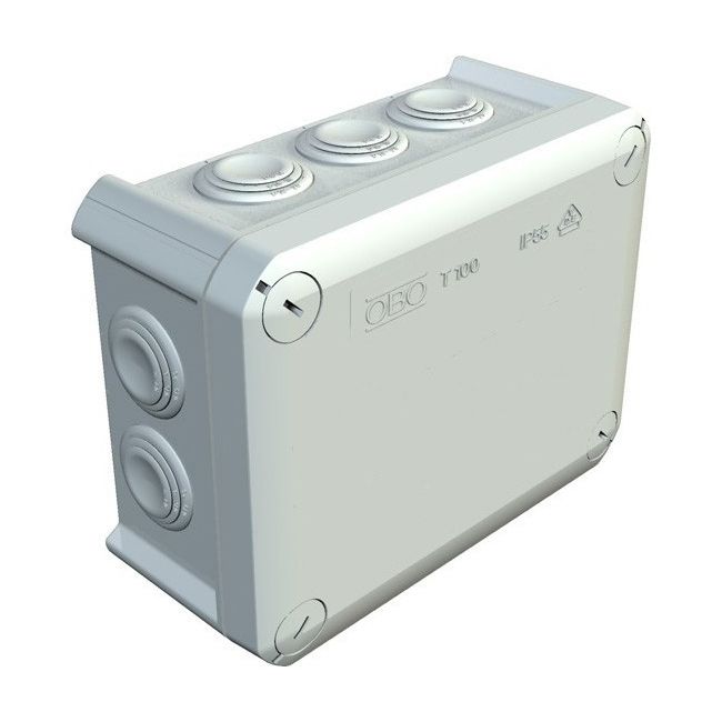 
					Коробка распределительная наружная Т100 15x116x67 IP66 OBO Bettermann цвет белый