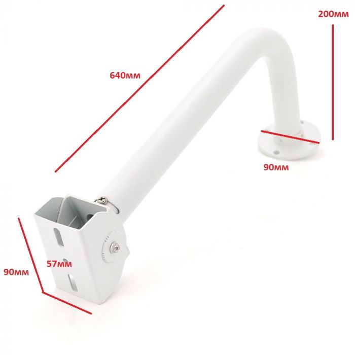 
					Кронштейн для камери PiPo PP- 20 * 60L, з поворотом для камери, білий, метал