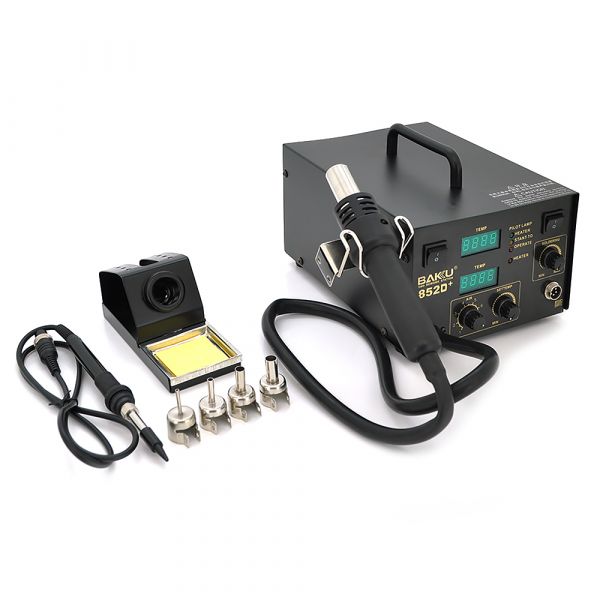 
					Паяльна станція BAKKU BK852D + компресорна цифрова індикація, фен, паяльник (325*275*202) 4,46 кг
