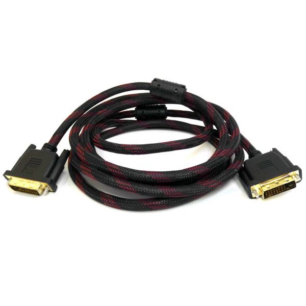 
					Кабель Merlion Dvi-Dvi 10m, 2 ферита, обплетення, Black, 24 / 24pin, (Пакет), Q50