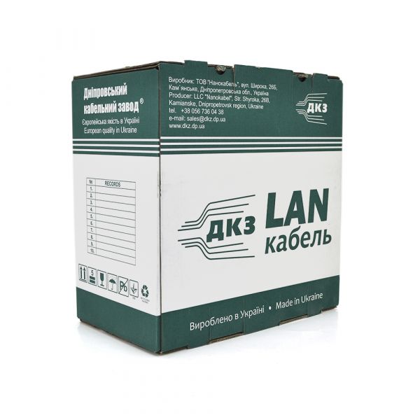 
					Кабель КВПЕ FTP 4х2х0,48мм, ДКЗ, (CU), екран., Для внутр. робіт, 305м.