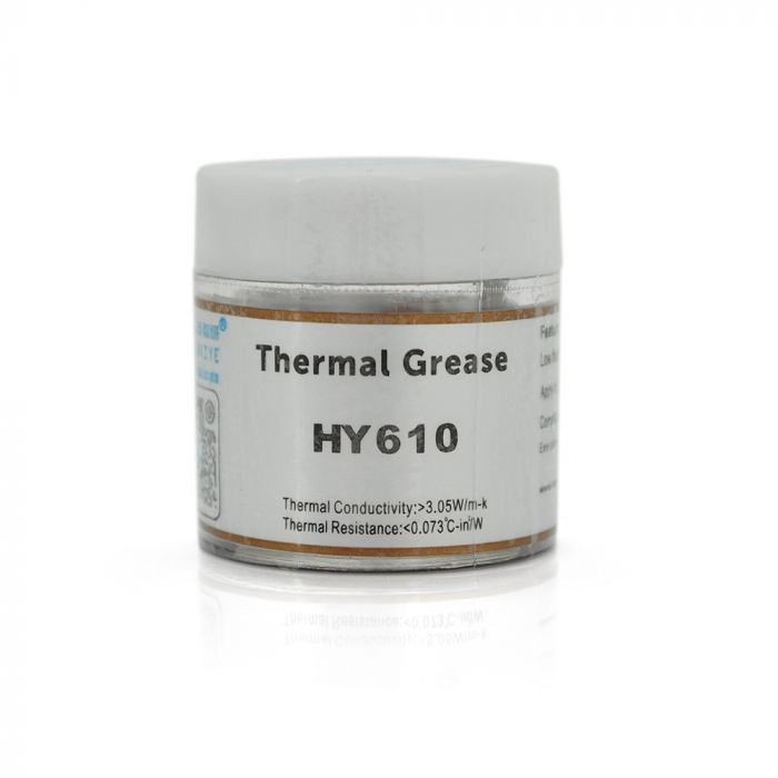 
					Паста термопровідна HY-610 10g, банку, Gold,> 3,05W / m-K, <0.073 ° C-in² / W, -30 ° ≈280 °, В'язкість -1K cPs, OEM Q38