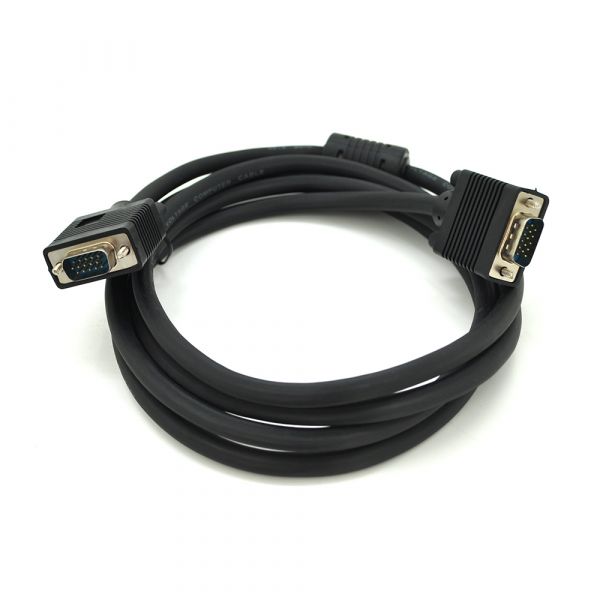 
					Кабель Merlion VGA 3m, male to male (тато-тато), 1 фериту, чорний, Пакет Q100