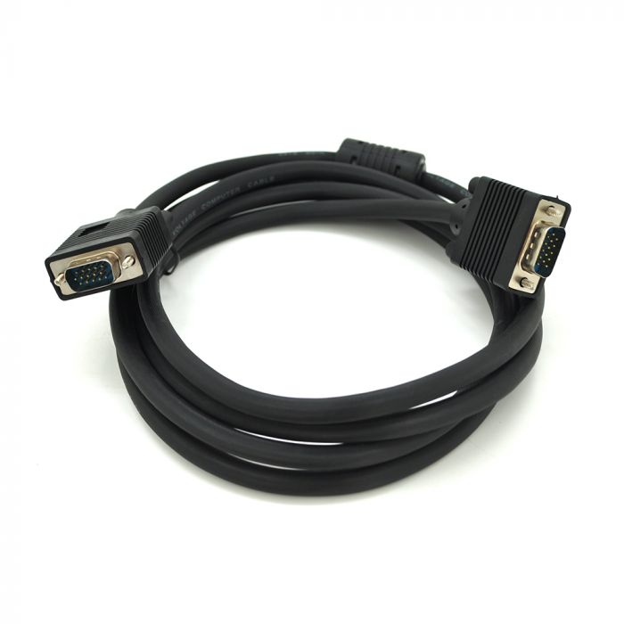 
					Кабель Merlion VGA 3m, male to male (тато-тато), 1 фериту, чорний, Пакет Q100