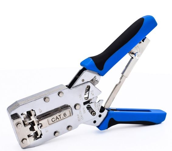 
					Инструмент Ritar HT-2810R с храповиком для обжимки RJ-45 (8P8C Cat-6) и RJ-12/11 (6P6C), 4P/6P/8P