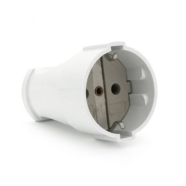 
					Штепсельний роз'єм з заземленням 16A 250V A102, White, Q15