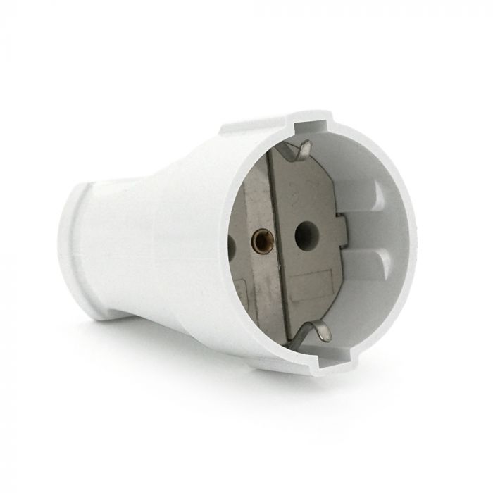 
					Штепсельний роз'єм з заземленням 16A 250V A102, White, Q15