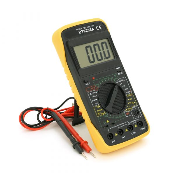 
					Мультиметр DT-9205А Вимірювання: V, A, R, C (200 *133 * 40 ) 0.33 кг (176*86*30)