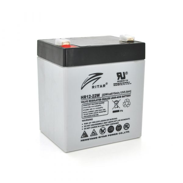 
					Аккумуляторная батарея AGM RITAR HR1222W, Gray Case, 12V 5.5Ah  ( 90 х 70 х 101 (107 ) 1.55kg Q10