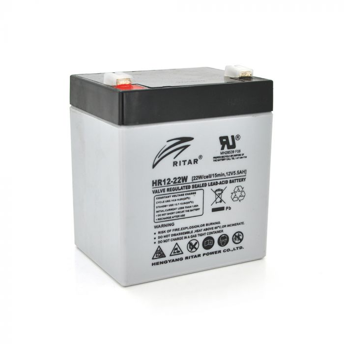 
					Аккумуляторная батарея AGM RITAR HR1222W, Gray Case, 12V 5.5Ah  ( 90 х 70 х 101 (107 ) 1.55kg Q10