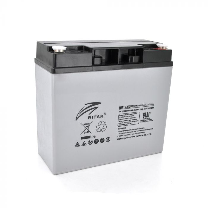 
					Аккумуляторная батарея AGM RITAR HR1250W, Gray Case, 12V 14.0Ah  ( 181 х 77 х 167 ) 4.30kg Q4