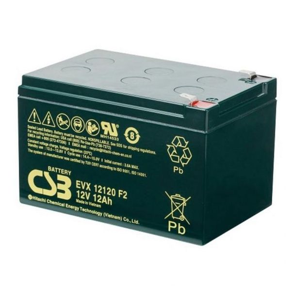 
					Аккумуляторная батарея CSB EVX12120, 12V12Ah (151х98х94(100)мм, Q6