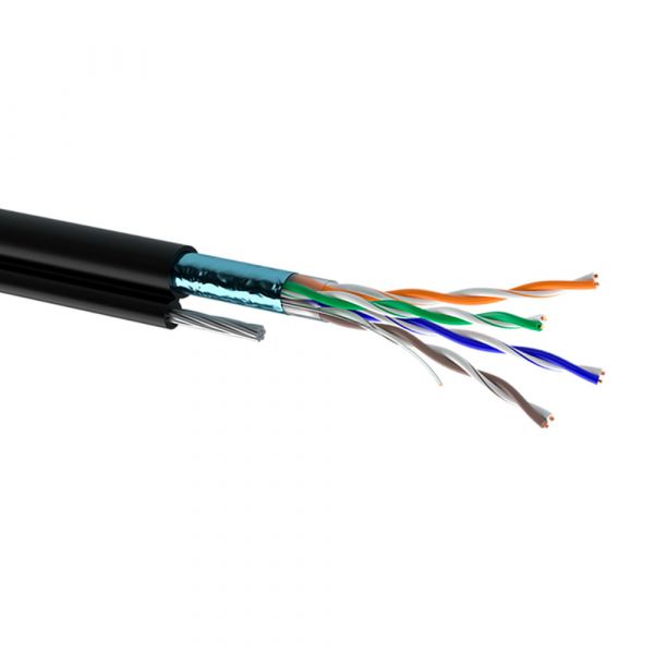 
					Кабель Одескабель КППЕт-ВП (100) 4 * 2 * 0,51 (F/UTP-cat.5E), СU, ізоляція ПЕ, екр., З трос. 7 * 0,5 для зовн. раб., 305м