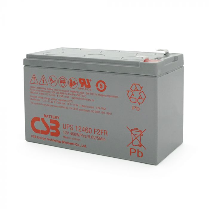 
					Акумуляторна батарея CSB UPS12460F2FR, 12V9Ah (151х65х94мм)