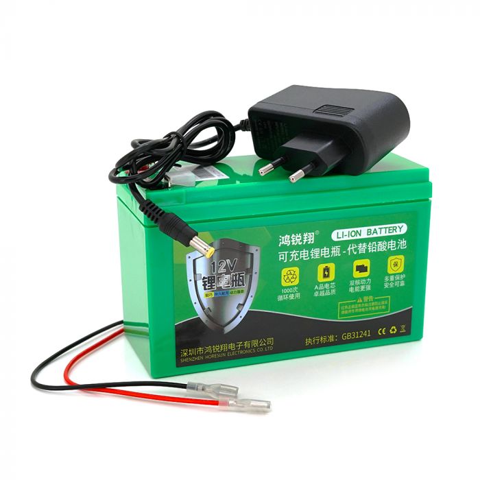 
					Акумуляторна батарея літіева 12 V 10A с елементами Li-ion 18650  (150X65X94)  вага 840 грамм + зарядний пристрій, OEM