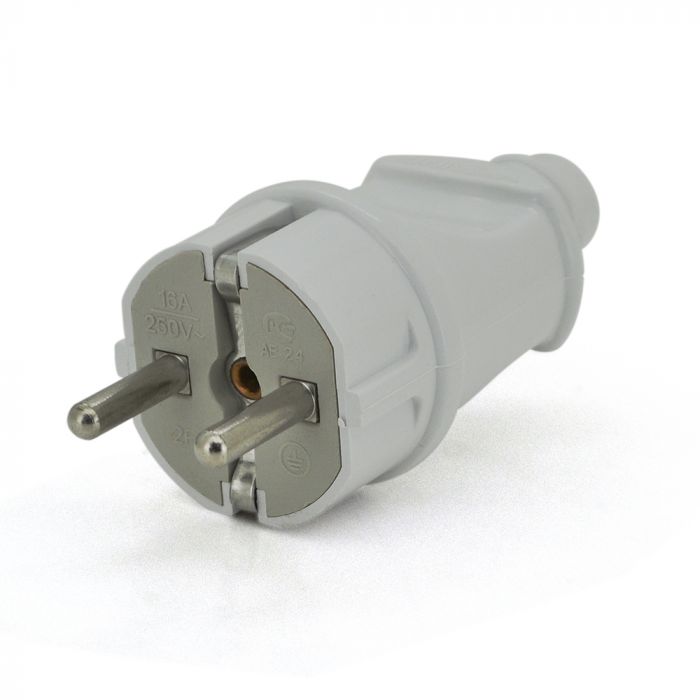 
					Вилка з заземленням, 16A 250V, A101, White, Q24