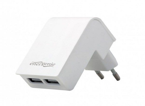 Зарядний пристрій EnerGenie EG-U2C2A-02-W (2 USB, 2.1A) білий
