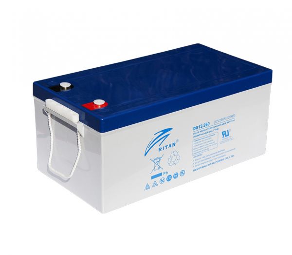 
					Аккумуляторная батарея GEL RITAR DG12-260, Gray Case, 12V 260.0Ah