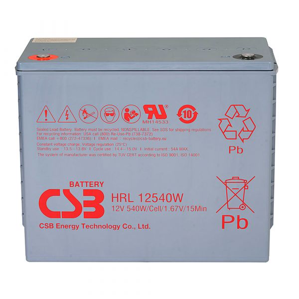 
					Аккумуляторная батарея CSB HRL12540W, 12V 130Ah (343х170х274мм)