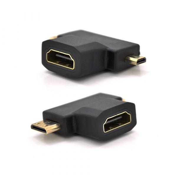 
					Перехідник mini HDMI (тато) -micro HDMI (тато) -HDMI (мама)