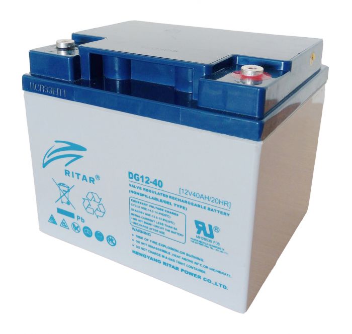 
					Аккумуляторная батарея GEL RITAR DG12-40, Gray Case, 12V 40.0Ah  ( 198 х 166 х 169 (169) ) Q1