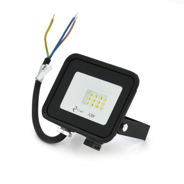 
					Прожектор SLIM LED RITAR RT-FLOOD10A, 10W, 12xSMD2835, IP65, 1000Lm, 6500K (100%), PF>0.9  Ra>70, 80*90*25mm