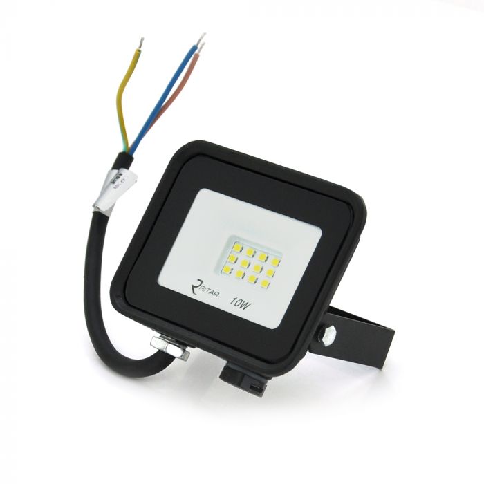 
					Прожектор SLIM LED RITAR RT-FLOOD10A, 10W, 12xSMD2835, IP65, 1000Lm, 6500K (100%), PF>0.9  Ra>70, 80*90*25mm