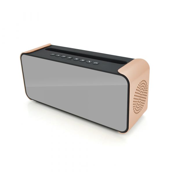 
					Колонка K300 Bluetooth 4.1 до 10m, 2х3W, 4Ω, 1200mAh, ≥90dB, TF card/USB, DC 5V, Rose-gold