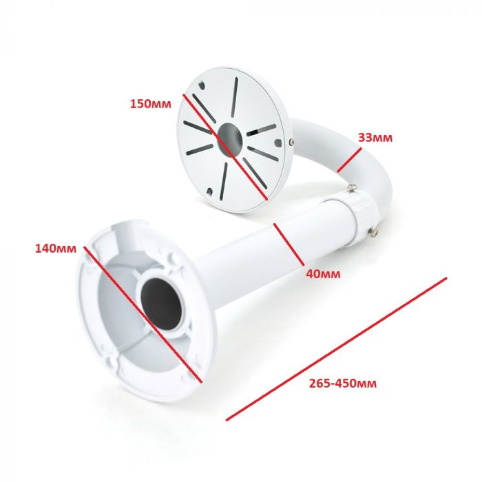 
					Кронштейн для камери PiPo PP- 803, з поворотом для камери, білий, метал, 30-60сm