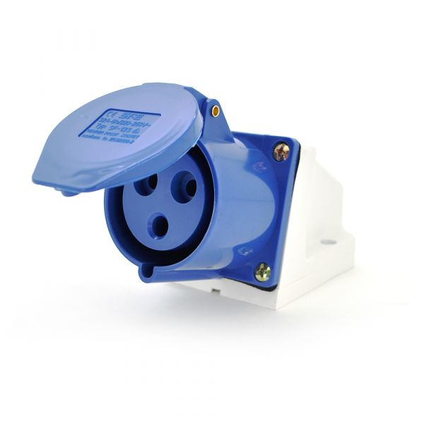 
					Розетка кабельна накладна SF-113, 3 контакту, 2Р + E, 16А, 380V, IP44