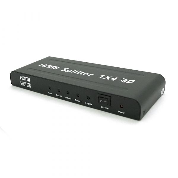
					Активний HDMI спліттер 1 => 4 порту, 1080р, DC5V / 2A Q50