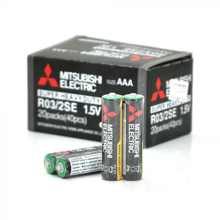 
					Батарейка Super Heavy Duty MITSUBISHI 1.5V AAA/R03, 2S shrink pack,400pcs/ctn
