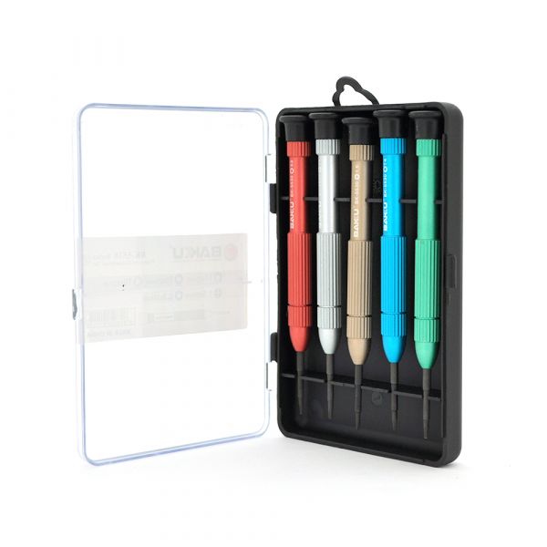 
					Набір інструментів BAKKU BK-5530 (T4, T5, T6, хрест 1,5 мм, пенталоб 0,8 мм), Box