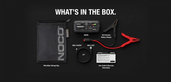 Пуско-зарядний пристрій Noco GBX45 Boost Sport 1250A UltraSafe Lithium Jump Starter, IP65, Power Bank