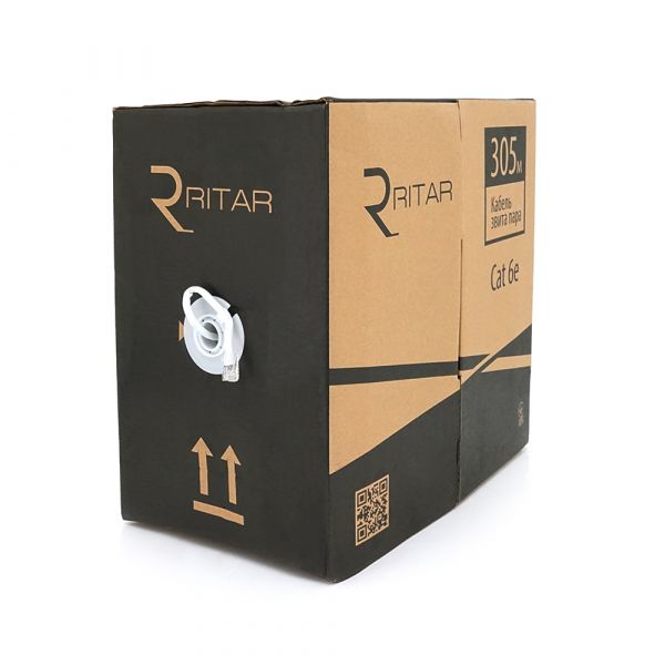 
					Кабель КВПЕ FTP-cat.6 (4 * 2 * 0.56), Ritar, (CU), для внутр. робіт, 305м, White, Corton BOX, Q2
