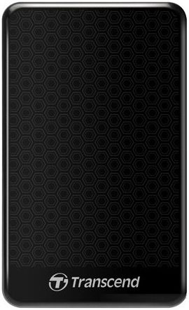 Зовнішній жорсткий диск USB 3.0   2TB 2.5" Transcend StoreJet 25A3  чорний, AES (256-bit Advanced Encryption Standard)  (TS2TSJ25A3K)