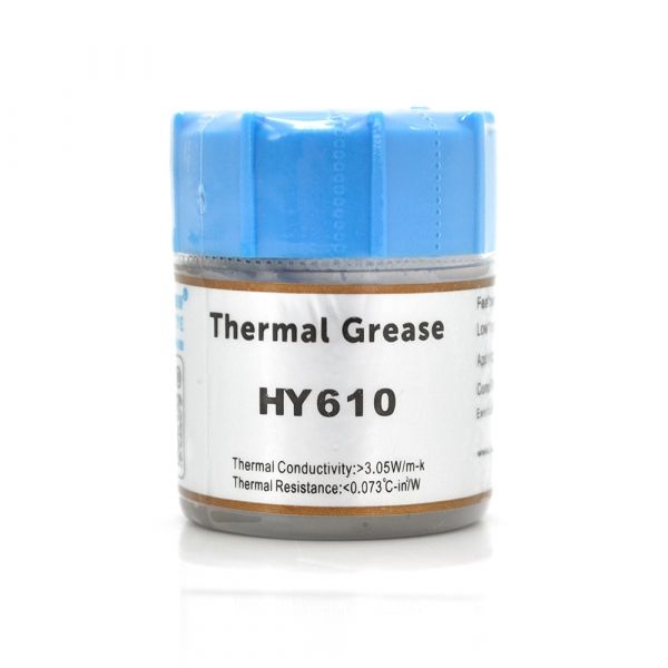 
					Паста термопровідна HY-610 15g, банку, Gold,> 3,05W / m-K, <0.073 ° C-in² / W, -30 ° ≈280 °, В'язкість -1K cPs, OEM Q40