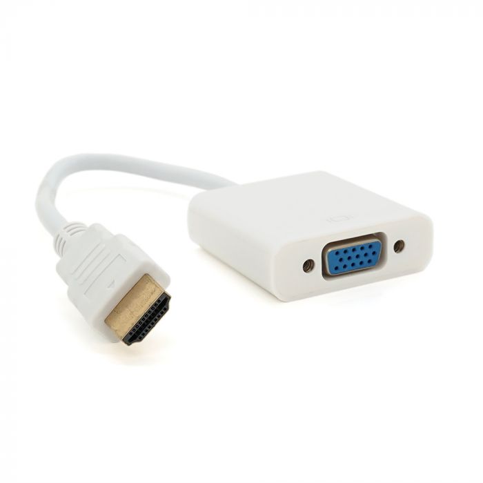 
					Конвертер HDMI (тато) на VGA (мама) 10cm, White, 4K / 2K, Пакет Q250