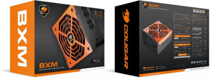 Блок живлення 700W Cougar BXM 700,  80 Plus Bronze, APFC, 120mm HDB Fan, 8 SATA+ 4 PCI-E