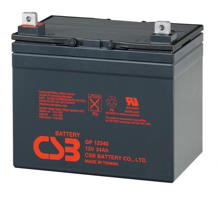
					Акумуляторна батарея CSB GP12340, 12V 34Ah (195х130х155мм)