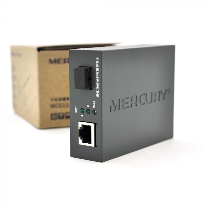 
					Медиаконвертор Mercury MCG11A-3 А (IC+175), 1310 WDM, 10M/100M/1000M, (0 +70°C), 20km + блок живлення 5V 2A + перехідник Q10