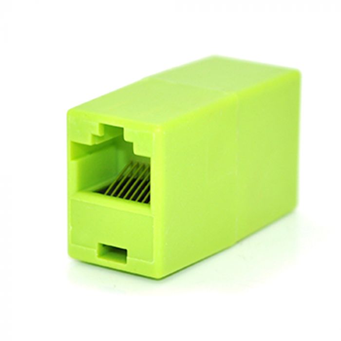 
					З'єднувач RJ45 8P8C мама / мама RJ45 для з'єднання кабелю, зелений, Q100