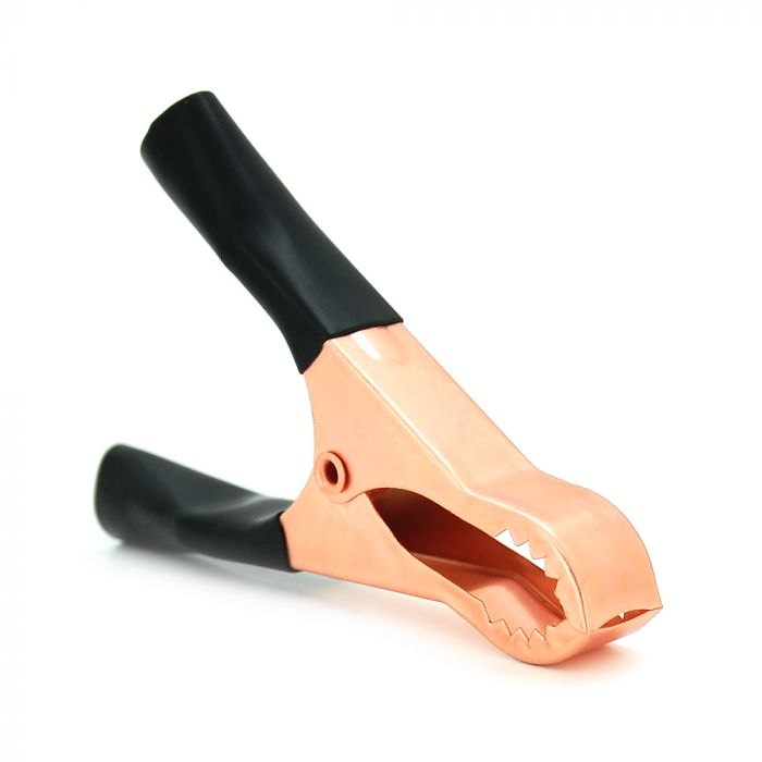 
					Затиск акумуляторний "крокодил" чорний 50А 75мм (еластичний гумовий кожух)